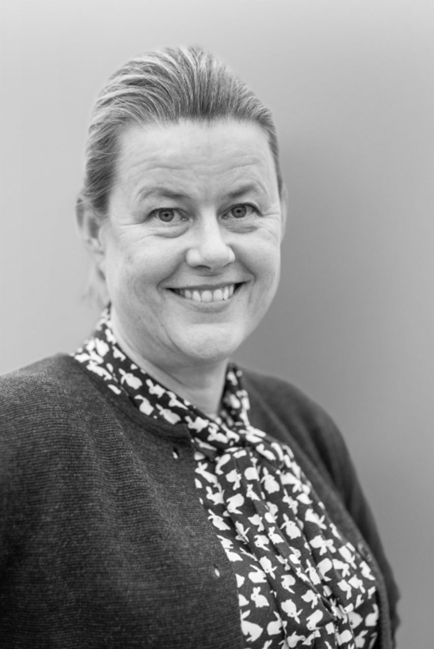 Portrait photo of the Supervisory Board member Christina Widén in black-and-white.