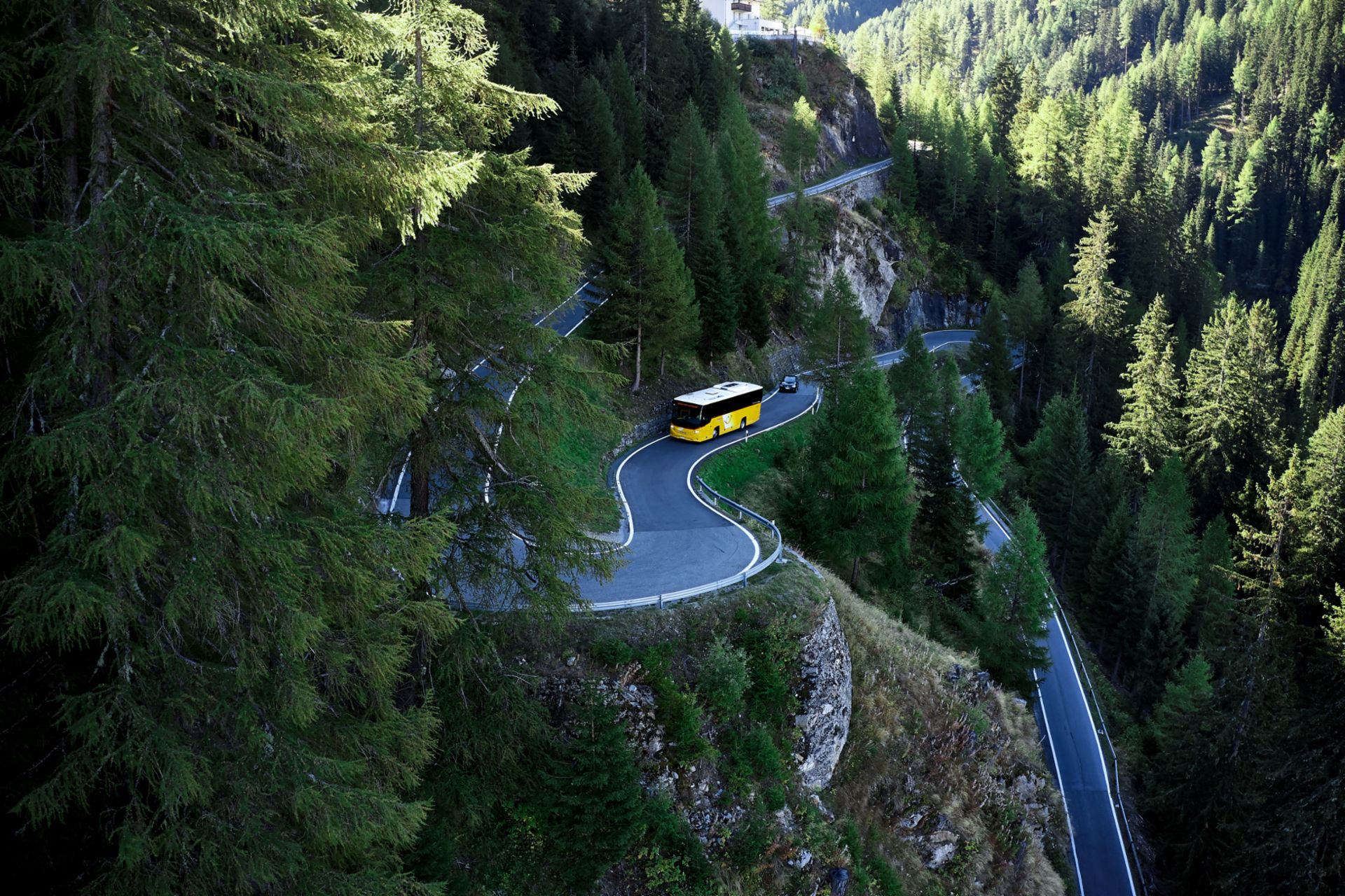 Die 80 Kilometer lange Busstrecke verbindet das Schweizer Münstertal mit dem italienischen Veltlin.
