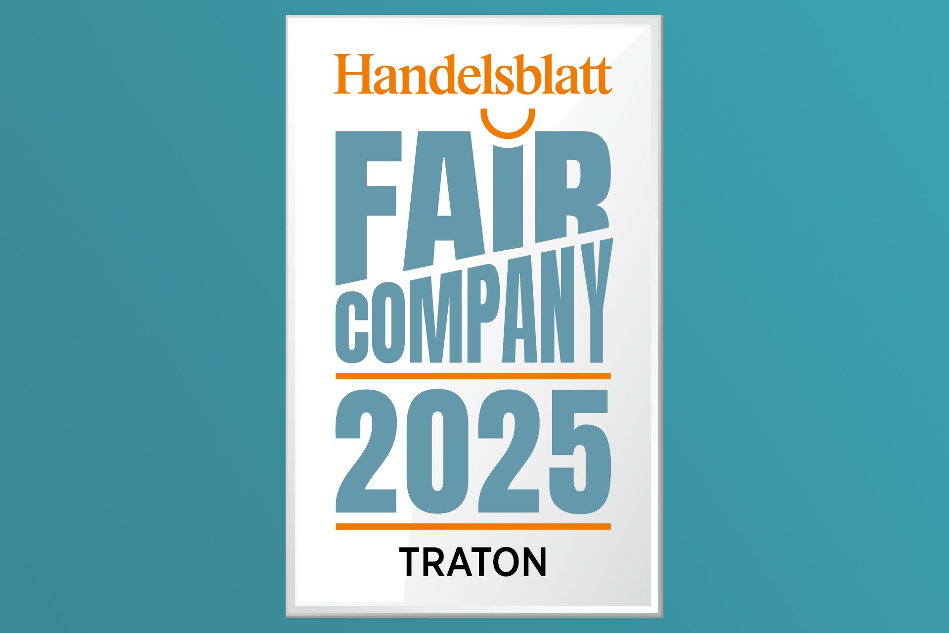 Ausgezeichnet vom Handelsblatt und dem Institut für Beschäftigung und Employability: Als Fair Company erfüllt TRATON in besonderer Weise die Erwartungen und Werte von Berufseinsteigern und Young Professionals und bietet ein faires, attraktives Arbeitsumfeld.